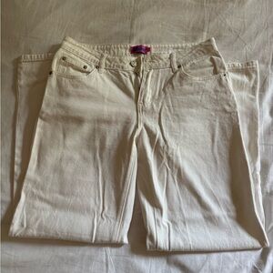 Low waisted Cream Denim Jeans